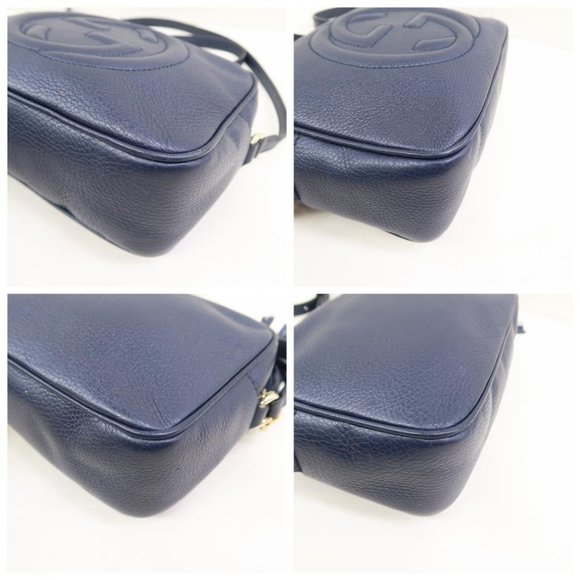 Gucci Soho Disco Navy Calfskin Cross Body Bag - Picture 4 of 8